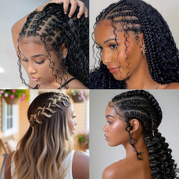 22 Chic Half up Half Down Braids Hairstyles for Black Women