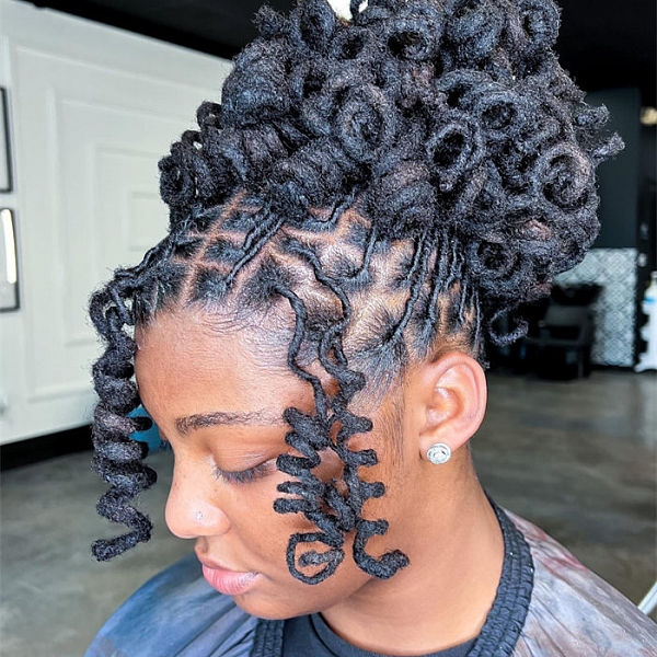 20 Gorgeous Twist Updo and Loc Updo Styles: Perfect for Natural Hair and Kinky Braiding Hair